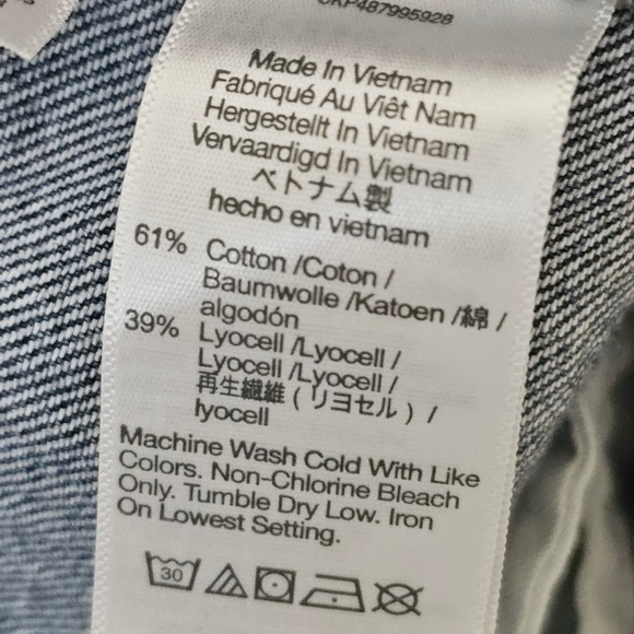 Madewell Oversized Mini Shirt Dress Denim Jean Small Western Casual Retro Blue - Picture 7 of 7